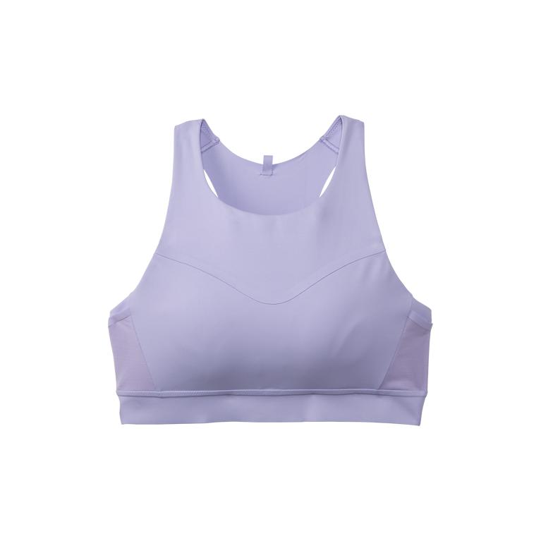 Brooks Drive 3 Pocket - Womens Running Bra - Lavender Purple/Violet Dash (09362QRHV)